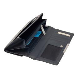 großes Damen Portemonnaie Diedburg Maitre belg Blau RFID Schutz Leder Geldbörse