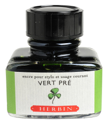 Füllhalter Tinte Herbin Fountain Pen Ink 30ml Vert Pré Kleegrün für Aquarelle