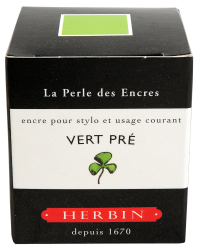 Füllhalter Tinte Herbin Fountain Pen Ink 30ml Vert Pré Kleegrün für Aquarelle