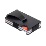 Kreditkartenetui Scheinklammer RFID Schutz 1-15 Kreditkarten Aluminium Schwarz