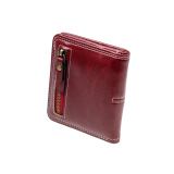 Damen Geldbörse klein Vegan Rot Dunkelrot Portemonnaie Geldbeutel Mini Wallet