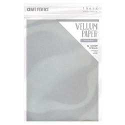 Tonic Studios Craft Perfect, Pearled Silver Vellum, A4...