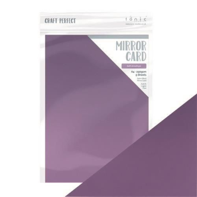 Tonic Studios Craft Perfect, Mirror Card Satin, A4, 5x 250g, Soft Amethyst