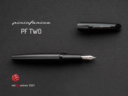 PF TWO Füllfederhalter Design Pininfarina Schreibgerät Alu Gehäuse Blau Schwarz