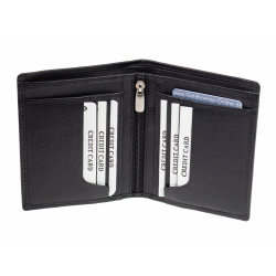 Brieftasche Ausweisetui GO Geldbörse ohne Münzfach mit RFID Schutz Schwarz