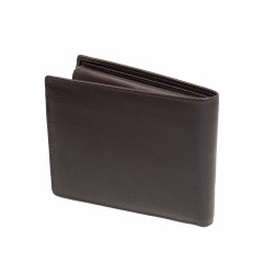 Portemonnaie GO Geldbörse mit RFID Schutz Braun Geldbeutel Leder Querformat
