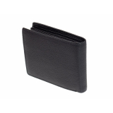 Leder Portemonnaie GO Geldbörse mit RFID Schutz Schwarz Geldbeutel Querformat