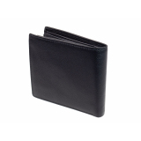 Schwarze Leder Geldbörse GO mit RFID Schutz Geldbeutel Querformat Portemonnaie