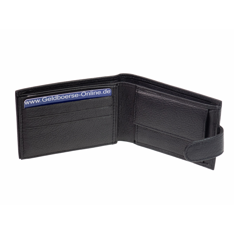 GO kleine Geldbörse RFID Schutz Schwarz Leder Mini Portemonnaie - Gel,  21,95 €