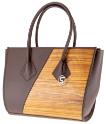 Betty Henkeltasche Sebastian Sturm Handtasche Holz Leder...