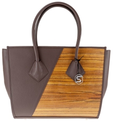 Betty Henkeltasche Sebastian Sturm Handtasche Holz Leder...