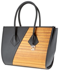 Betty Henkeltasche Sebastian Sturm Handtasche Holz Leder...