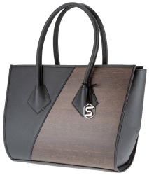 Betty Henkeltasche Sebastian Sturm Handtasche Holz Leder...